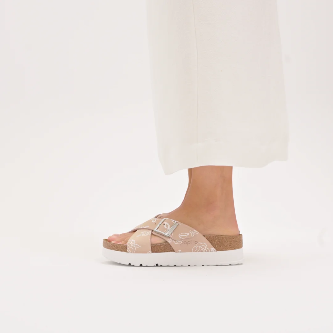 Siena Flex Platform Nubuck Leather in Color Light Rose Flower