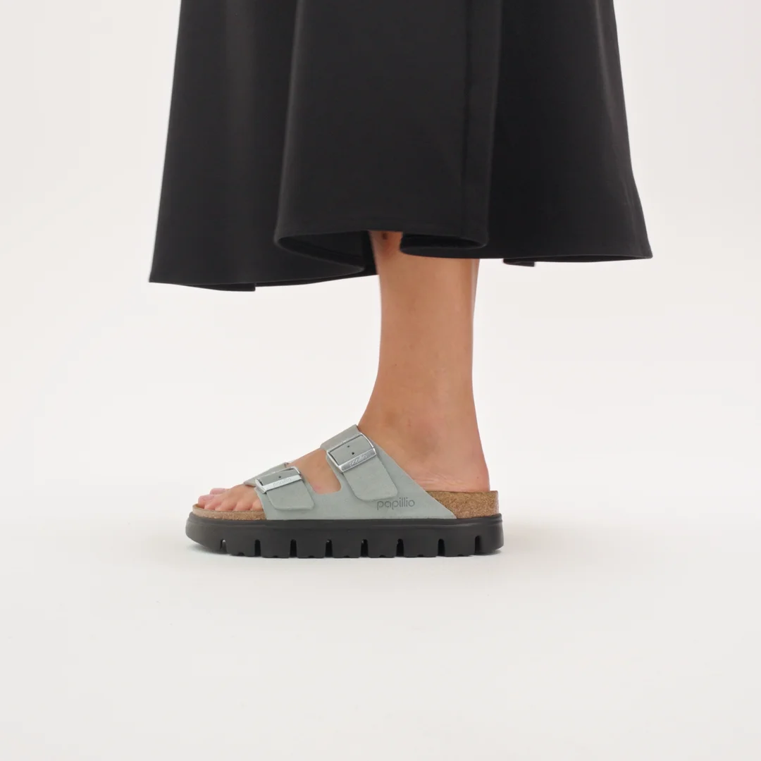 Arizona Chunky Suede Leather in Color Pure Sage | BIRKENSTOCK US