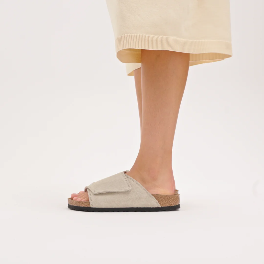 Solana Suede Leather in Color Oyster | BIRKENSTOCK US display picture 1