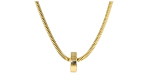 18kt Gold Over Sterling Polished Rondelle