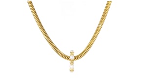 2-2.5mm Cultured Pearl and 18kt Gold Over Sterling Beaded Rondelle