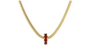Birthstone Rondelle in 18kt Gold Over Sterling