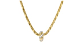 .25 ct. t.w. Lab-Grown Diamond Striped Rondelle in 18kt Gold Over Sterling