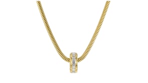 .70 ct. t.w. Baguette Lab-Grown Diamond Rondelle in 18kt Gold Over Sterling