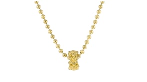 18kt Gold Over Sterling Flower Rondelle