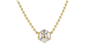 Sterling Silver and 18kt Gold Over Sterling Stars and Moon Rondelle