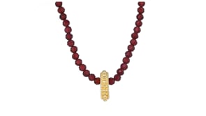 18kt Gold Over Sterling Beaded Border Rondelle