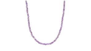 25.00 ct. t.w. Amethyst Bead Necklace with 18kt Gold Over Sterling