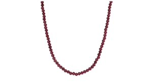 35.00 ct. t.w. Garnet Bead Necklace with 18kt Gold Over Sterling