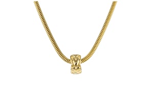 18kt Gold Over Sterling Heart Rondelle