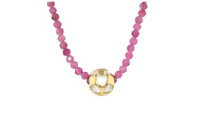 9.5-10mm Cultured Pearl Heart Rondelle in 18kt Gold Over Sterling