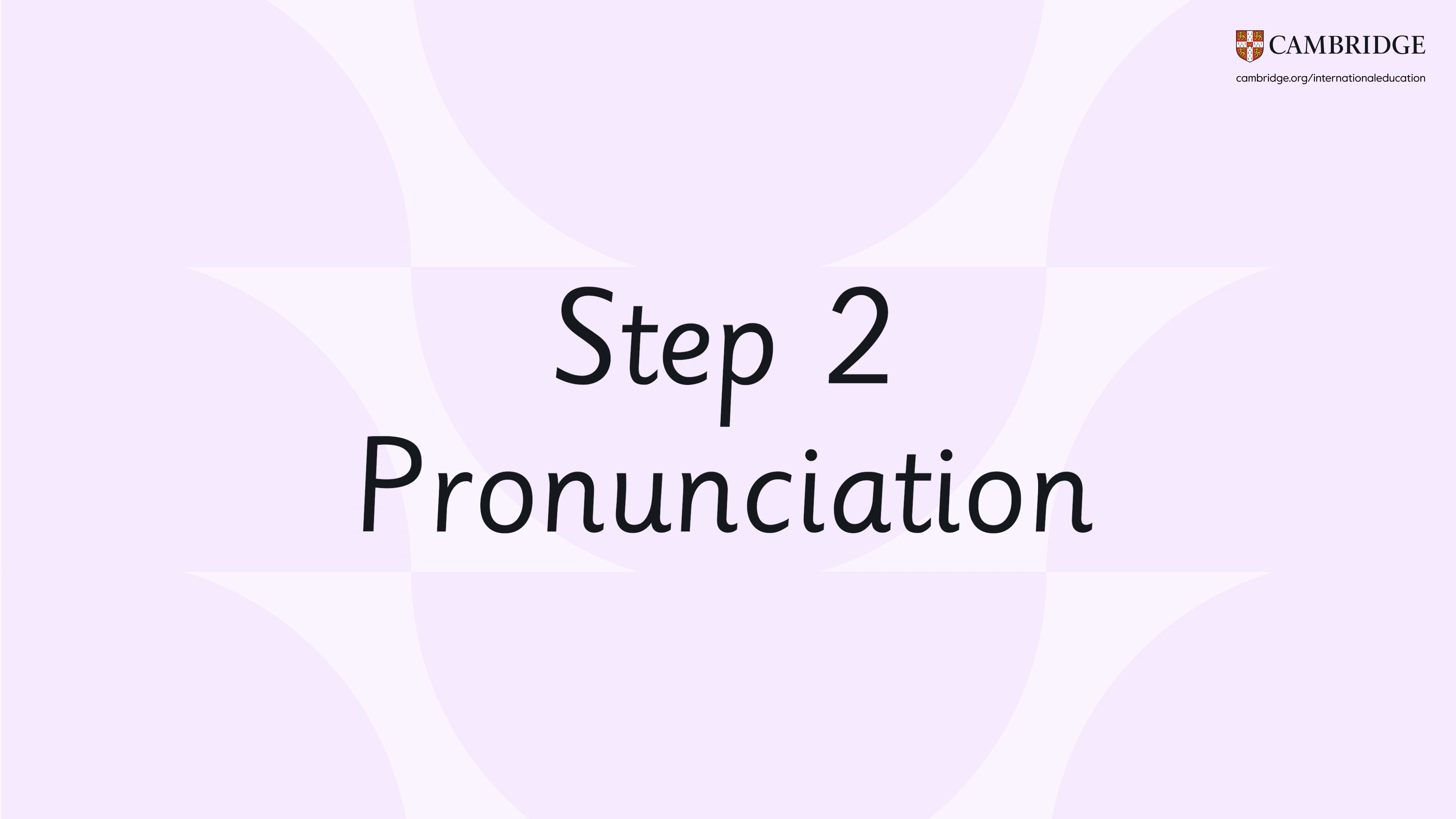 Step 2 Pronunciation (1) | Videos & Movies on Vimeo