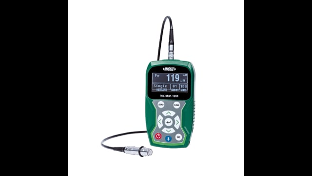 Medidor de Espessura de Camada Digital Portátil INSIZE Substratos Ferrosos FE 0 a 1250µm Bluetooth - 9501-1200