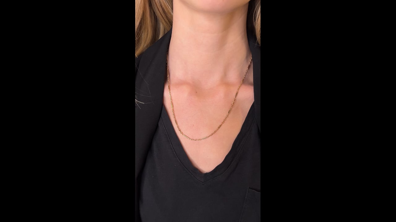 21 Inch Vintage Art Deco Chain Necklace 14k – Filigree Jewelers