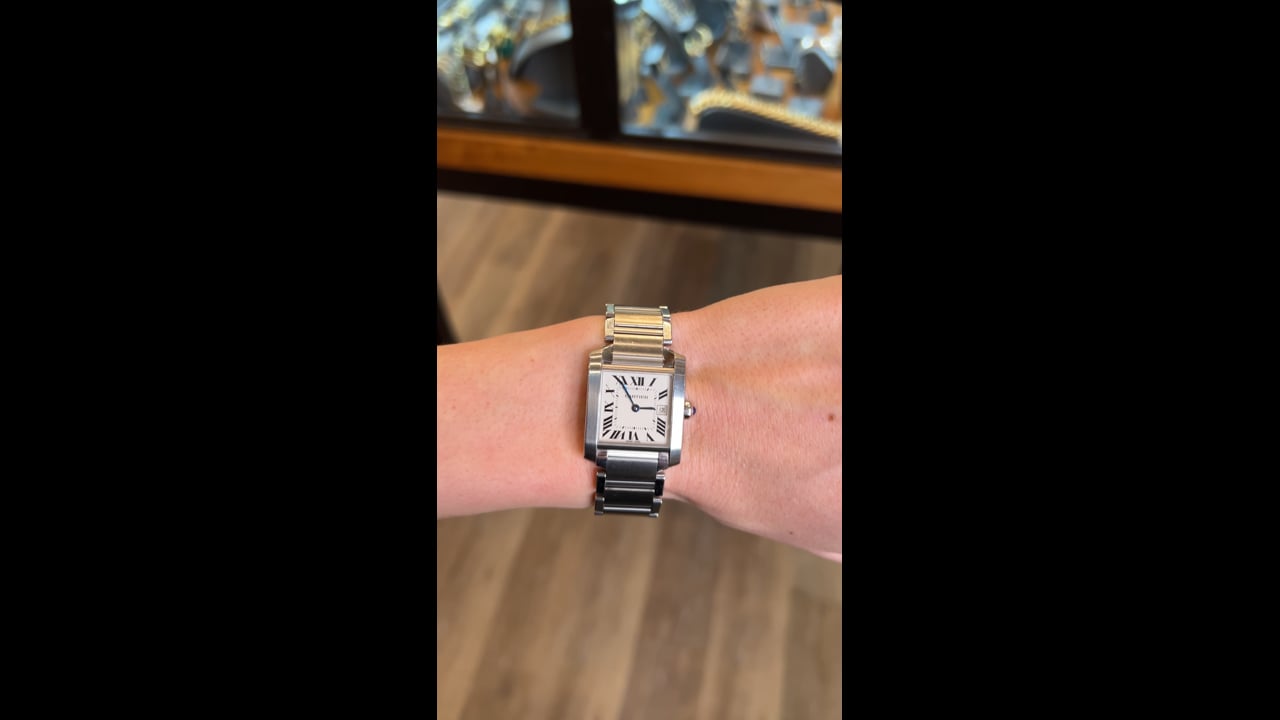 Cartier Tank Francaise Watch 2465 Stainless Steel – Filigree Jewelers