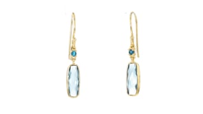 3.30 ct. t.w. Sky and London Blue Topaz Drop Earrings in 18kt Gold Over Sterling