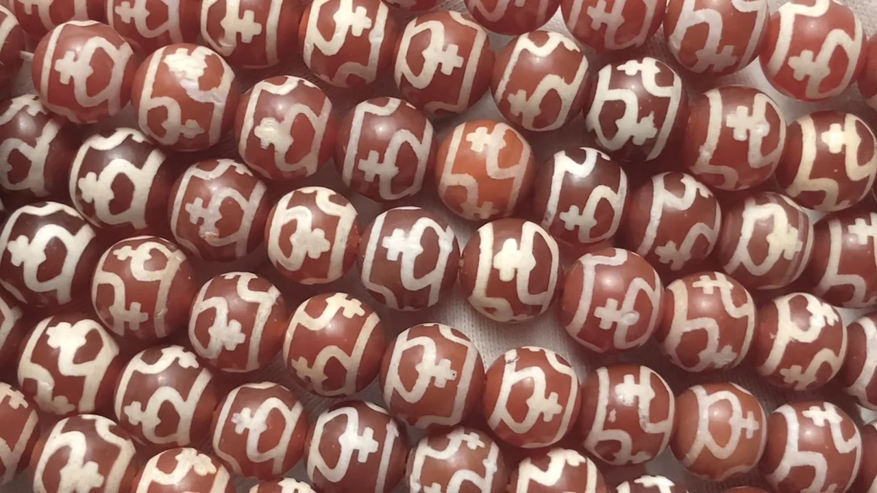 宝瓶天珠（ほうびんてんじゅ） ラウンド8mm レッドブラウン 1連