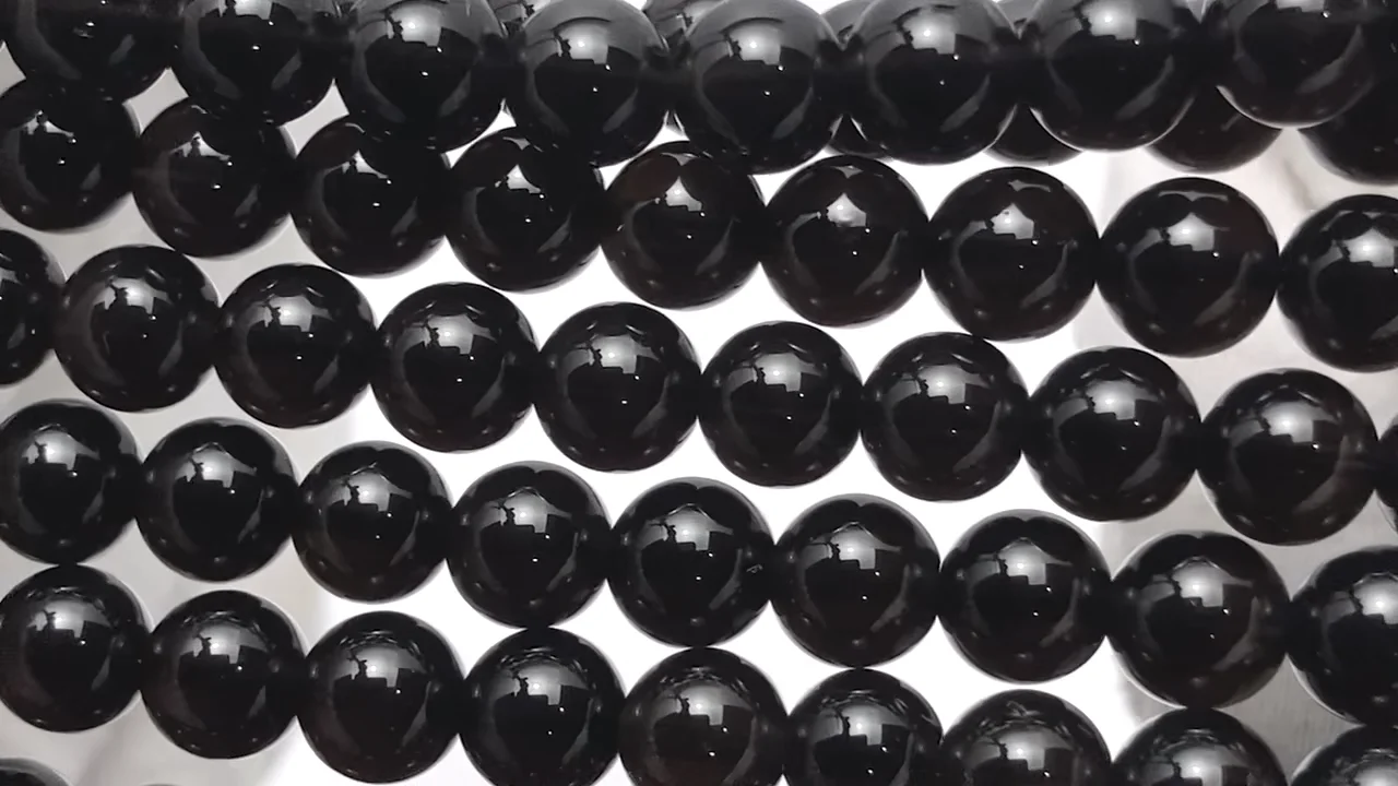 動画】スモーキークォーツ(モリオン)AAA ラウンド6mm 半連/1連(約36cm