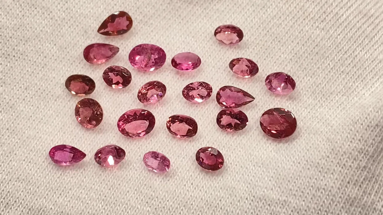 動画】 【1点もの】宝石質ピンクトルマリンAAA ルース ファセット