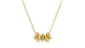 Italian 18kt Gold Over Sterling Rolling Charm Necklace