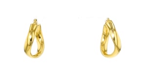 Italian 18kt Gold Over Sterling Twisted Hoop Earrings