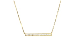 .25 ct. t.w. Lab-Grown Diamond Bar Necklace in 18kt Gold Over Sterling