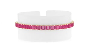 7.75 ct. t.w. Lab-Grown Pink Sapphire Tennis Bracelet in 18kt Gold Over Sterling