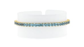 9.50 ct. t.w. Sky Blue Topaz Tennis Bracelet in 18kt Gold Over Sterling
