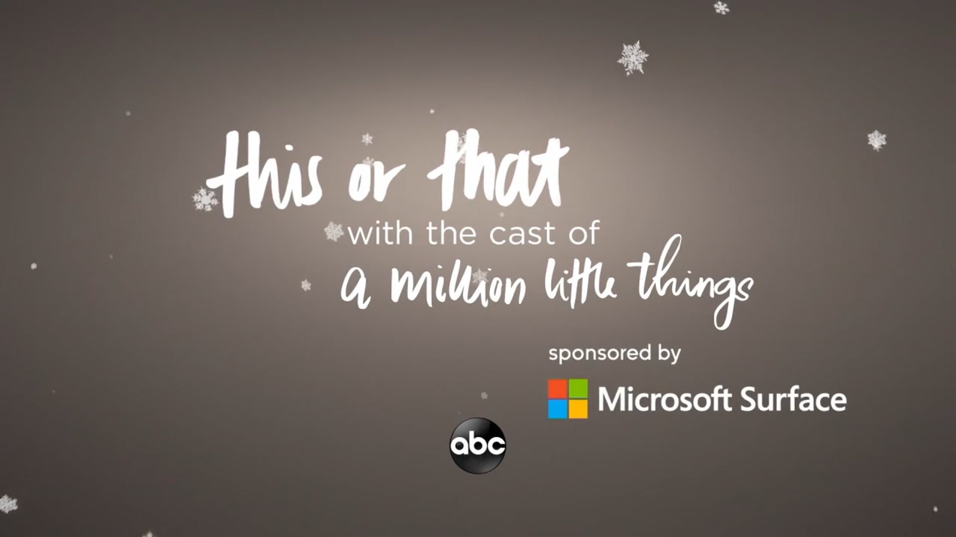 Microsoft Surface x A MILLION LITTLE THINGS