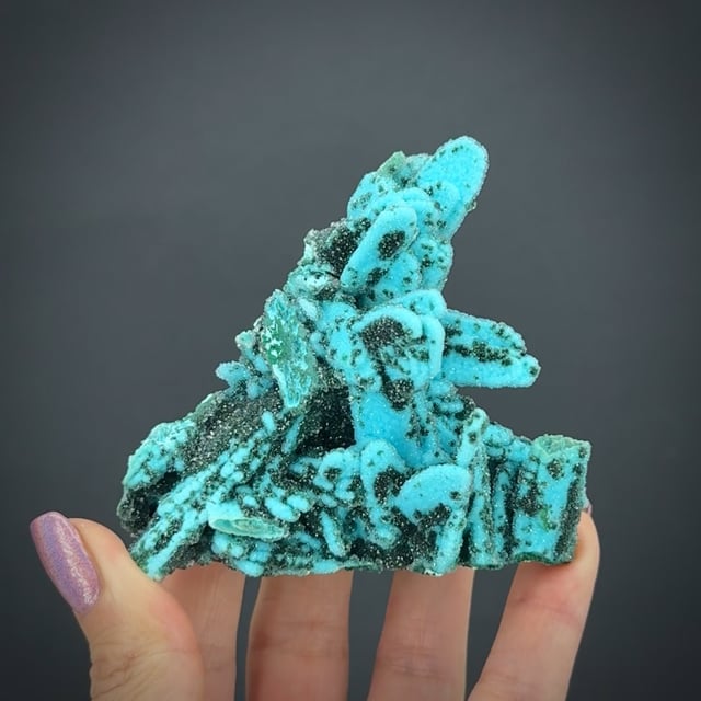 Chrysocolla after Malachite, with Quartz & Malachite