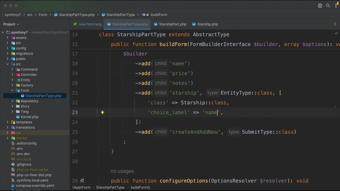 Built-in Symfony Form Themes > Symfony Forms: The Basics | SymfonyCasts