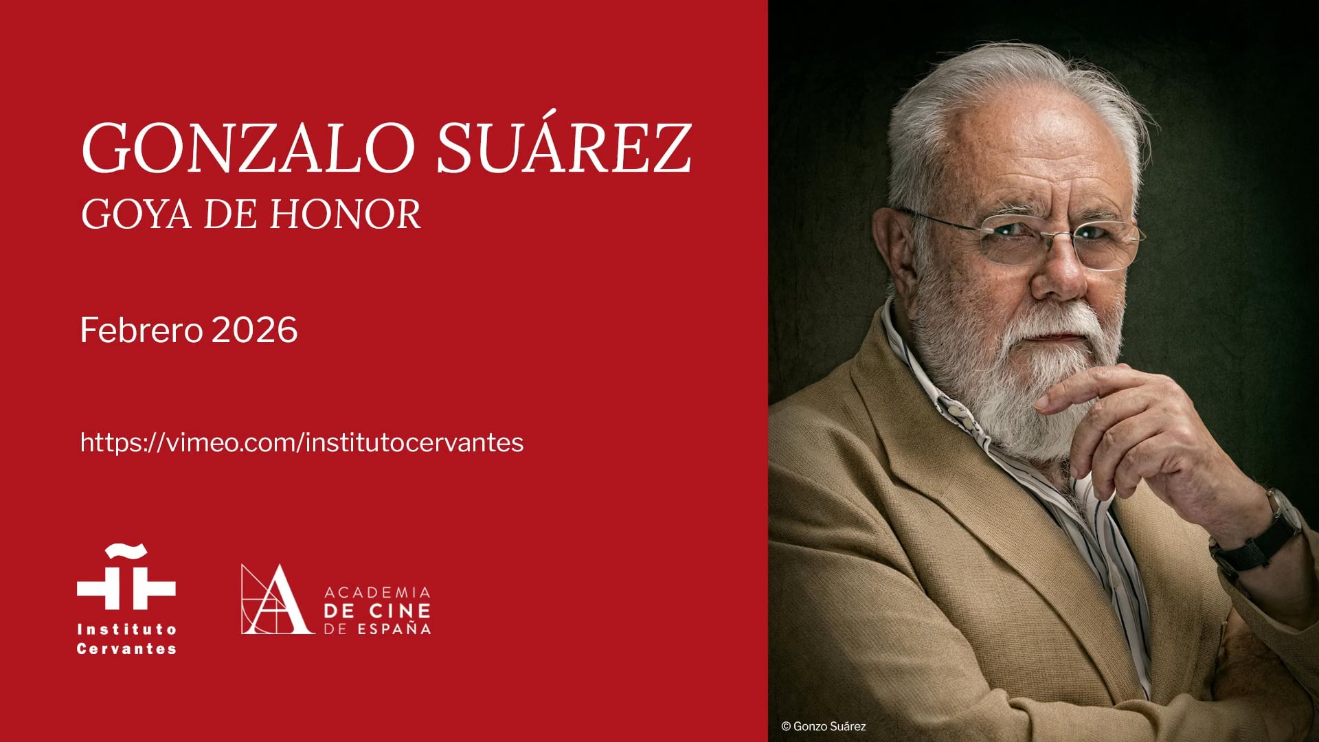 Gonzalo Suárez. Goya de Honor 2026