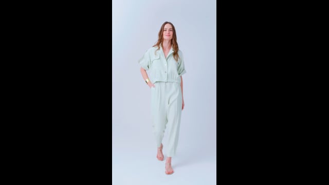 Jaqueta em Viscose Verde Dominique