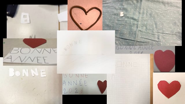 Les élèves du 2d13 vous souhaitentune bonne année en stop motion