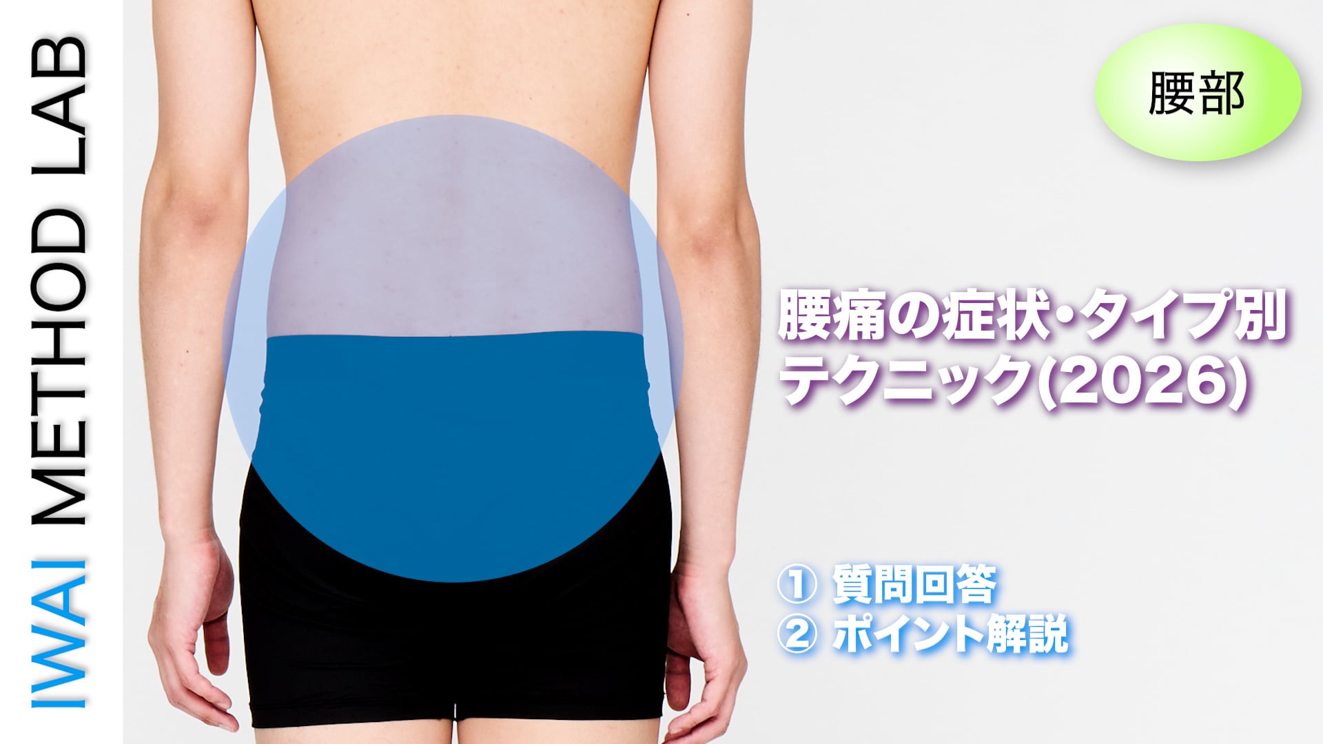 オンライン実技講習：腰痛の症状・タイプ別テクニック(2026)