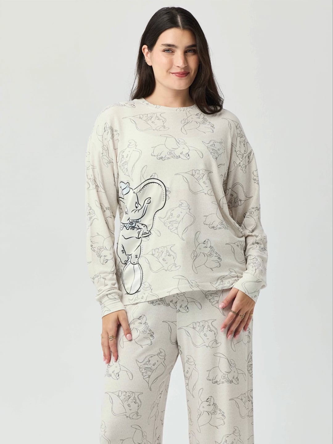 סט פיג’מה ארוכה עם כיתוב אישי DUMBO
