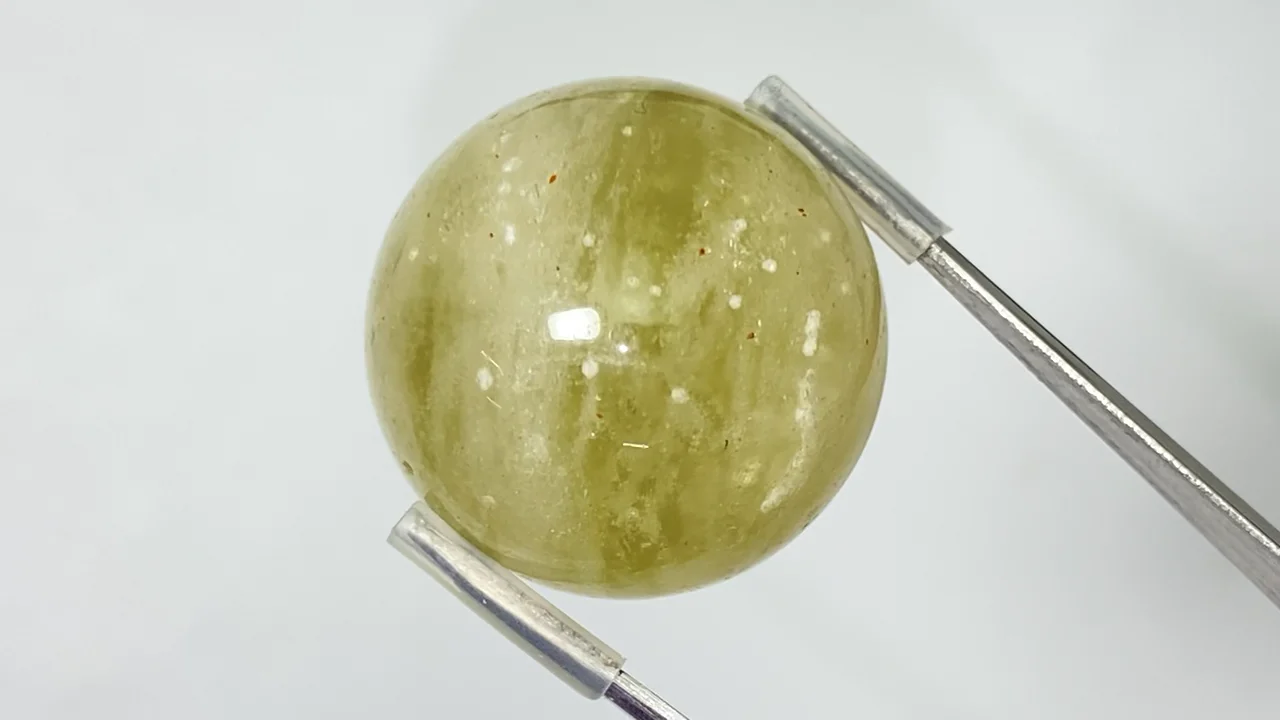 動画】【1点もの】リビアングラス スフィア・ラウンド20.7mm 1個 NO.1