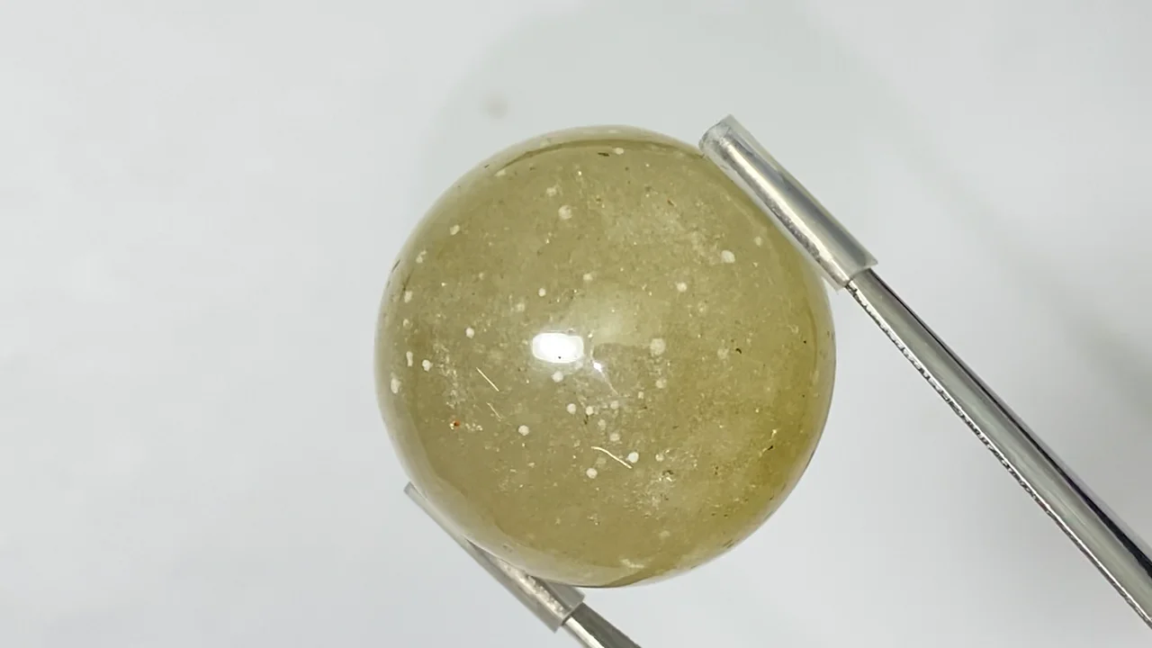 動画】【1点もの】リビアングラス スフィア・ラウンド21.9mm 1個 NO.2