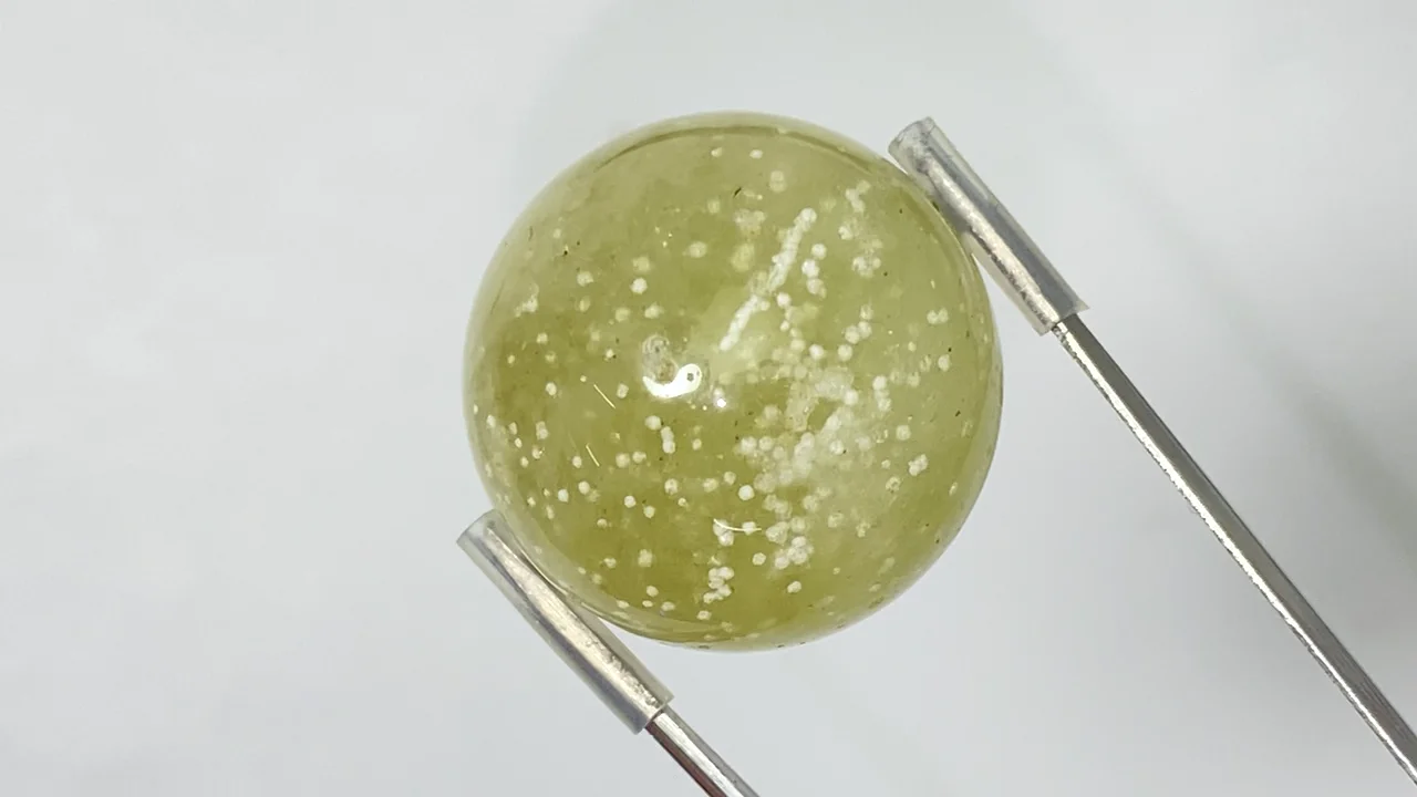 動画】【1点もの】リビアングラス スフィア・ラウンド20.8mm 1個 NO.10