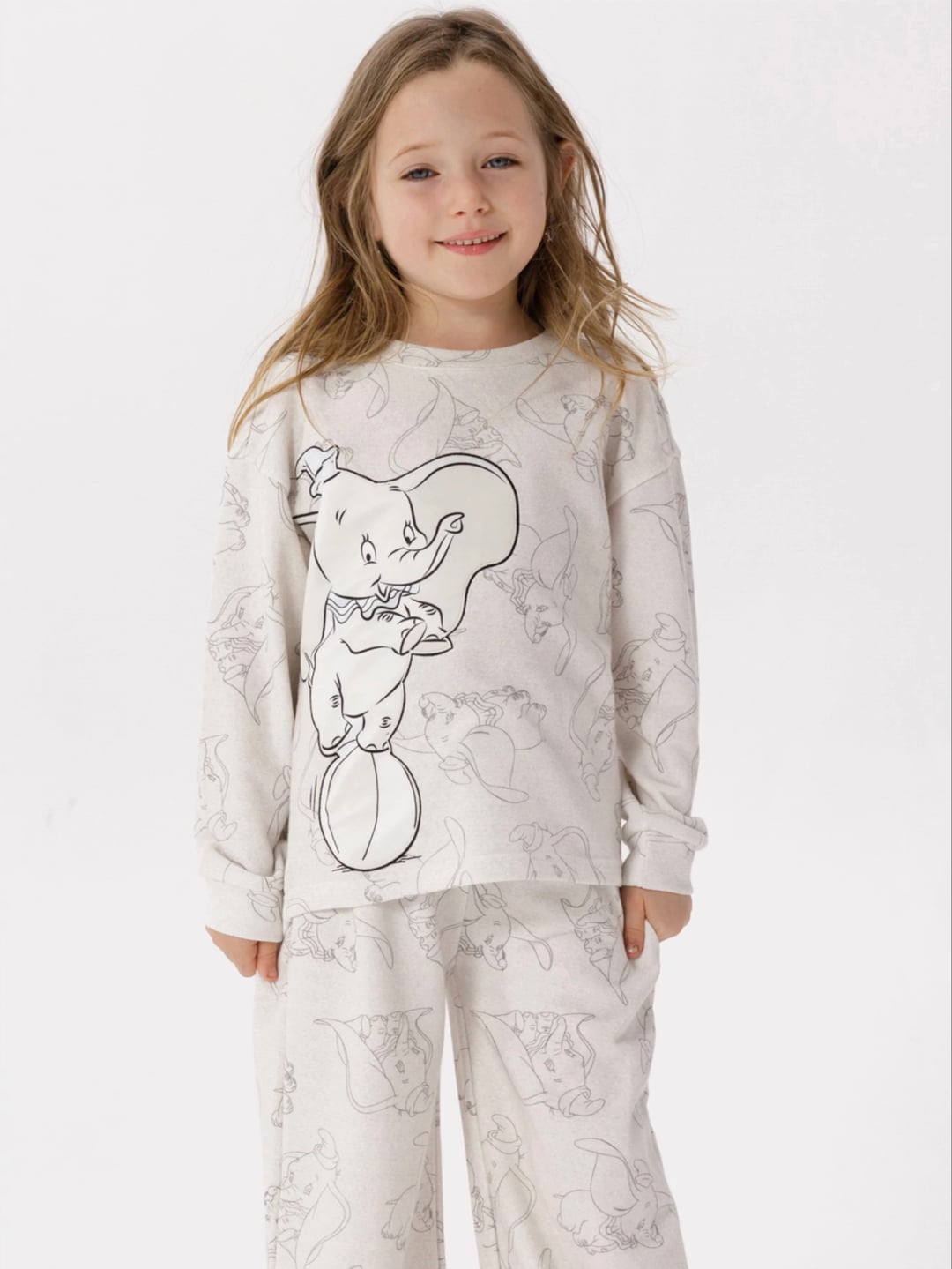 סט פיג’מה ארוכה עם כיתוב אישי DUMBO