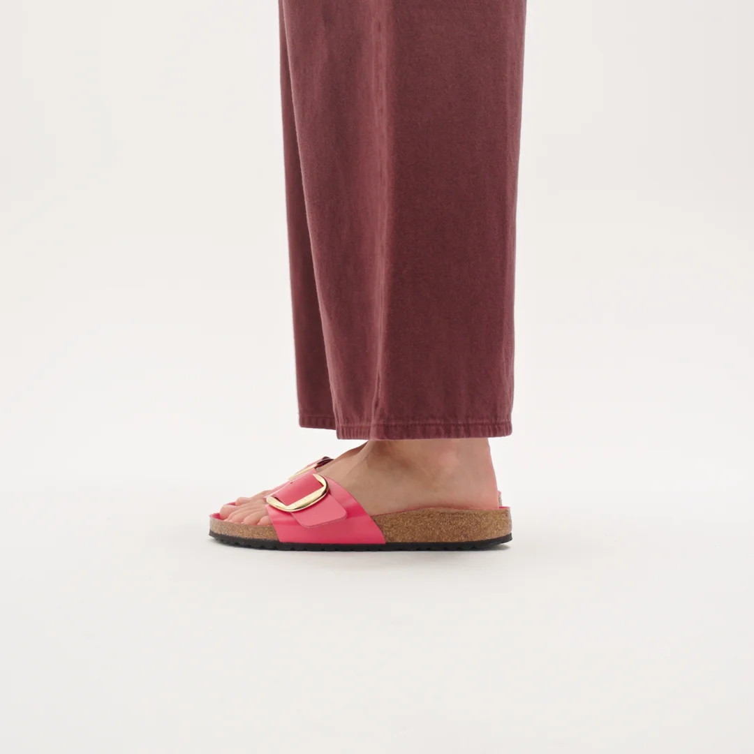 Madrid Big Buckle Natural Leather Patent in Color High-Shine