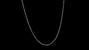 Italian 1mm 14kt White Gold Twisted Chain Necklace