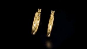 18kt Gold Over Sterling Hoop Earrings