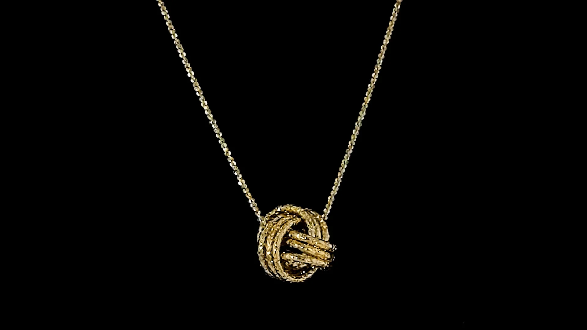 Italian 14kt Yellow Gold Textured Love Knot Necklace | Ross Simons