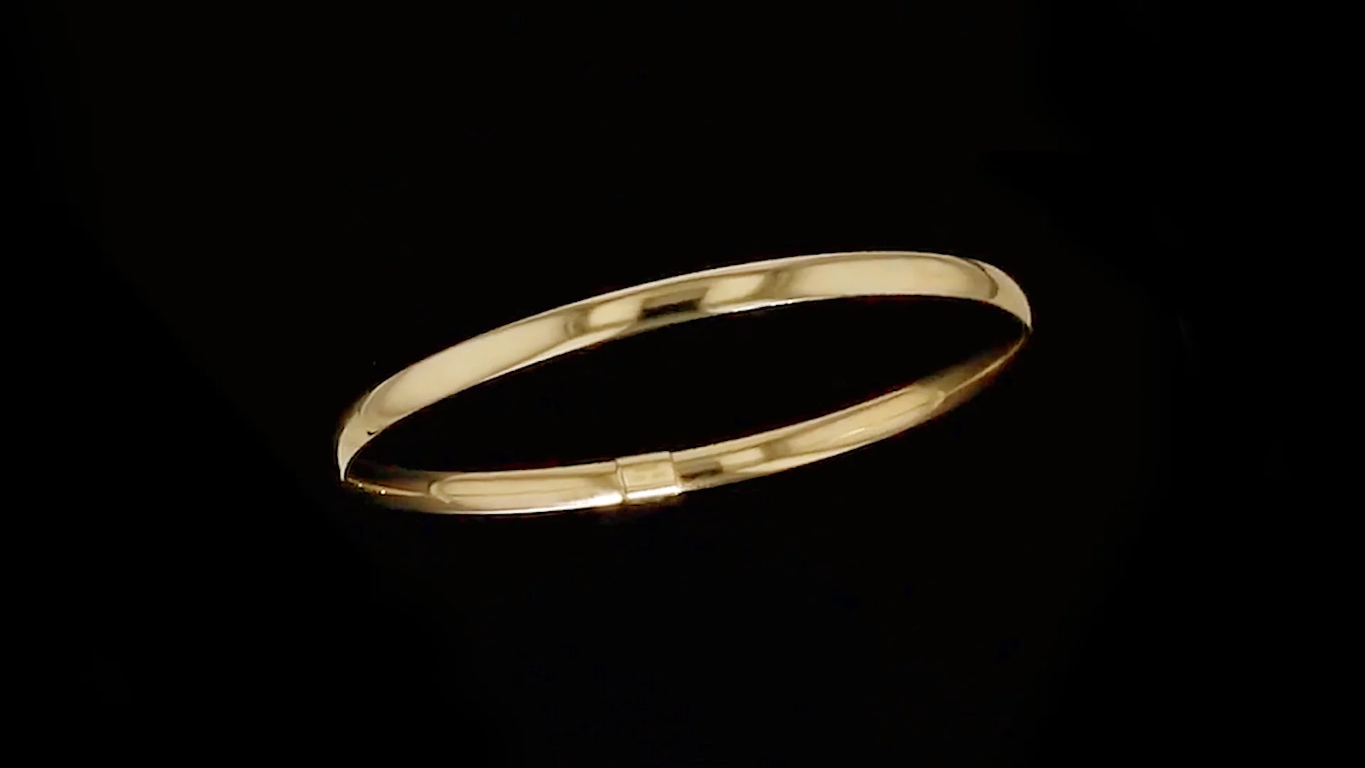 Italian 14k Yellow Gold Hollow Screw Design Bangle Bracelet - 7 Inch, 4.4 Grams