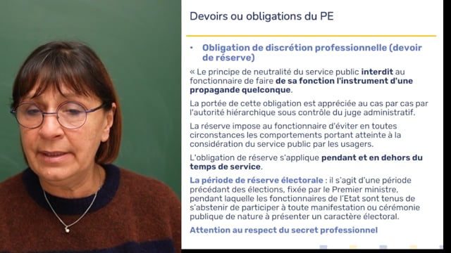 Droits et devoirs du fonctionnaire d'Etat