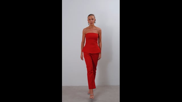 Corset Decote Reto | Prisma - Vermelho