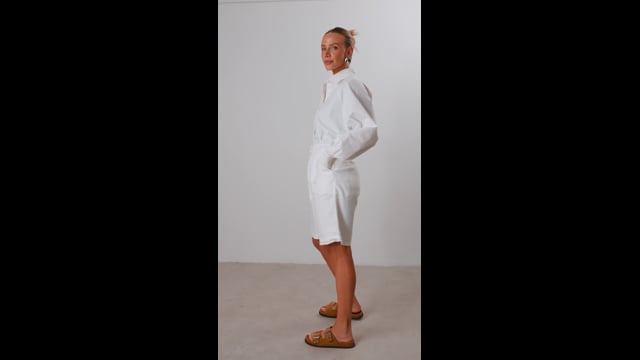 Camisa Oversized em Tricoline Paper | Absoluta - Branco