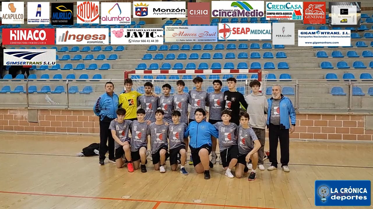 CLUB BALONMANO MONZÓN CONTRUC.CEBOLLA 41-29 CB EJEA  REGIONAL  ESCOLAR CADETE