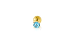 Swiss Blue Topaz Flat-Back Earrings in 14kt Yellow Gold